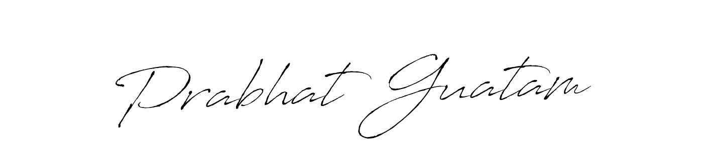 Create a beautiful signature design for name Prabhat Guatam. With this signature (Antro_Vectra) fonts, you can make a handwritten signature for free. Prabhat Guatam signature style 6 images and pictures png