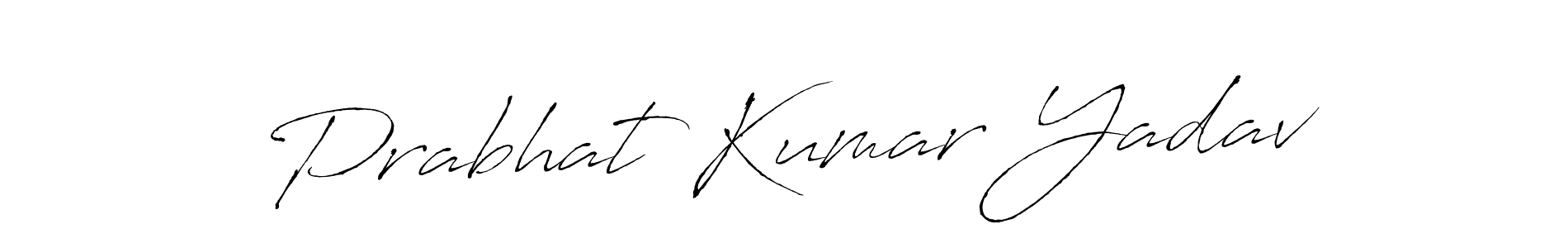 Make a beautiful signature design for name Prabhat Kumar Yadav. With this signature (Antro_Vectra) style, you can create a handwritten signature for free. Prabhat Kumar Yadav signature style 6 images and pictures png