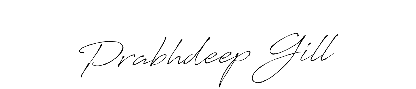 Make a beautiful signature design for name Prabhdeep Gill. With this signature (Antro_Vectra) style, you can create a handwritten signature for free. Prabhdeep Gill signature style 6 images and pictures png