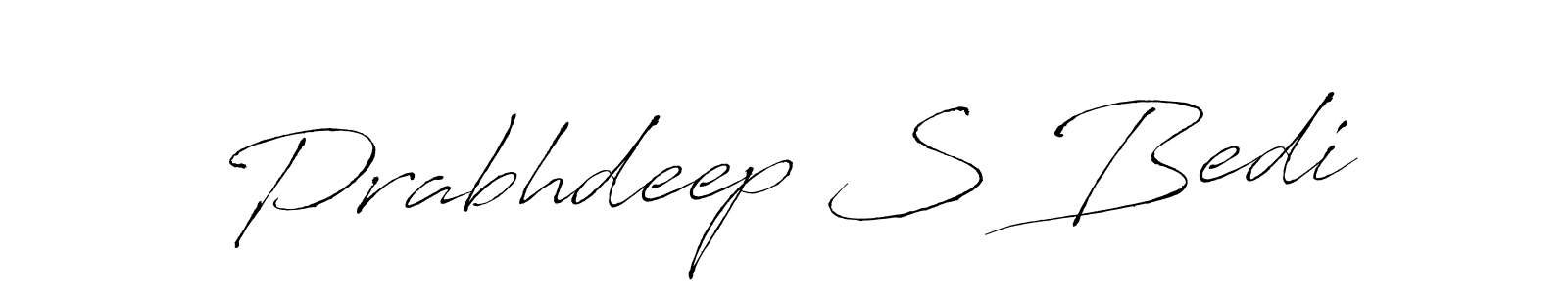 Make a beautiful signature design for name Prabhdeep S Bedi. With this signature (Antro_Vectra) style, you can create a handwritten signature for free. Prabhdeep S Bedi signature style 6 images and pictures png