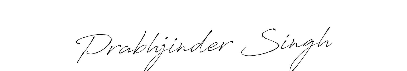How to make Prabhjinder Singh name signature. Use Antro_Vectra style for creating short signs online. This is the latest handwritten sign. Prabhjinder Singh signature style 6 images and pictures png