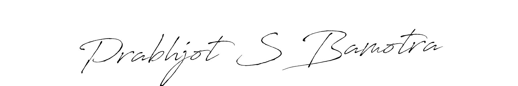 How to make Prabhjot S Bamotra signature? Antro_Vectra is a professional autograph style. Create handwritten signature for Prabhjot S Bamotra name. Prabhjot S Bamotra signature style 6 images and pictures png