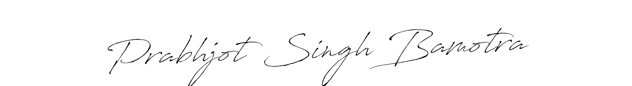 Antro_Vectra is a professional signature style that is perfect for those who want to add a touch of class to their signature. It is also a great choice for those who want to make their signature more unique. Get Prabhjot Singh Bamotra name to fancy signature for free. Prabhjot Singh Bamotra signature style 6 images and pictures png