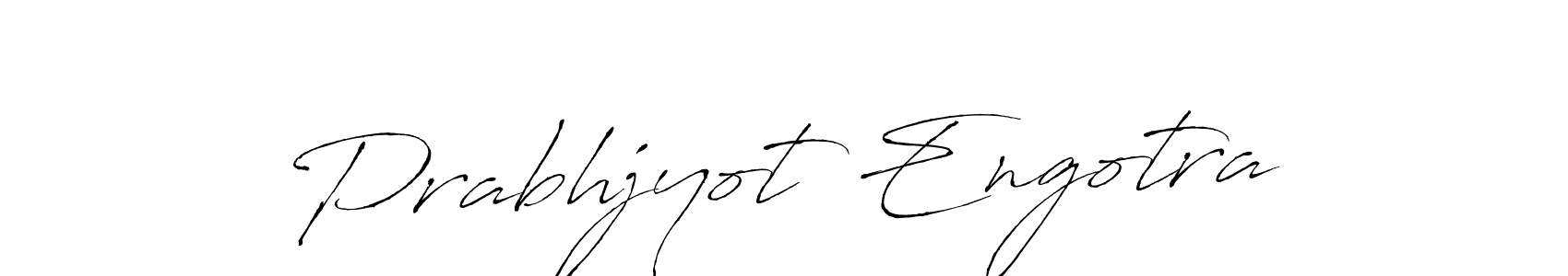 How to make Prabhjyot Engotra name signature. Use Antro_Vectra style for creating short signs online. This is the latest handwritten sign. Prabhjyot Engotra signature style 6 images and pictures png