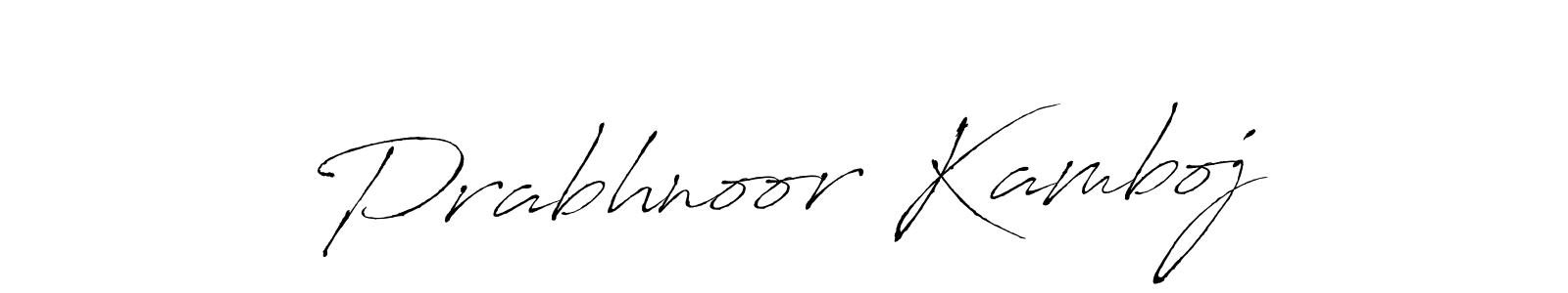 Create a beautiful signature design for name Prabhnoor Kamboj. With this signature (Antro_Vectra) fonts, you can make a handwritten signature for free. Prabhnoor Kamboj signature style 6 images and pictures png