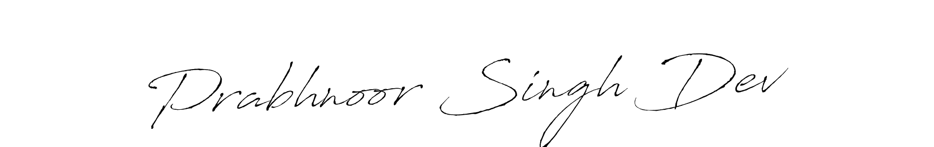 Create a beautiful signature design for name Prabhnoor Singh Dev. With this signature (Antro_Vectra) fonts, you can make a handwritten signature for free. Prabhnoor Singh Dev signature style 6 images and pictures png