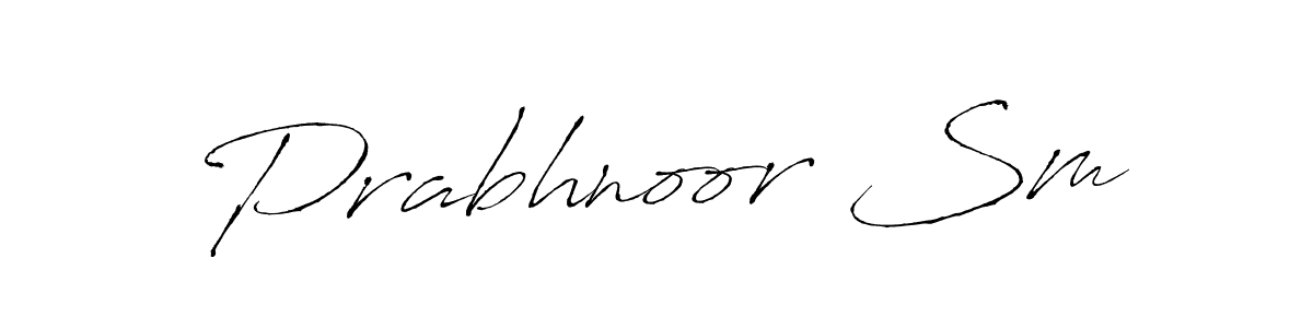 Also we have Prabhnoor Sm name is the best signature style. Create professional handwritten signature collection using Antro_Vectra autograph style. Prabhnoor Sm signature style 6 images and pictures png