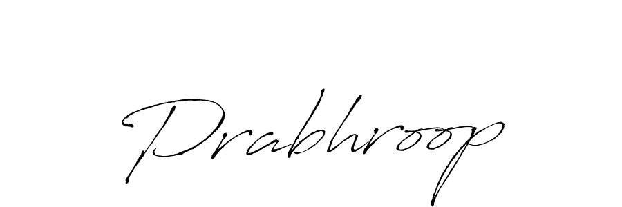 How to make Prabhroop name signature. Use Antro_Vectra style for creating short signs online. This is the latest handwritten sign. Prabhroop signature style 6 images and pictures png