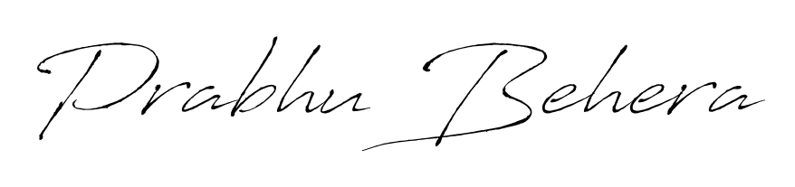 Looking for an artistic signature for Prabhu Behera? The Antro_Vectra calligraphy style gives a sophisticated flow suitable for business cards and emails. Prabhu Behera signature style 6 images and pictures png