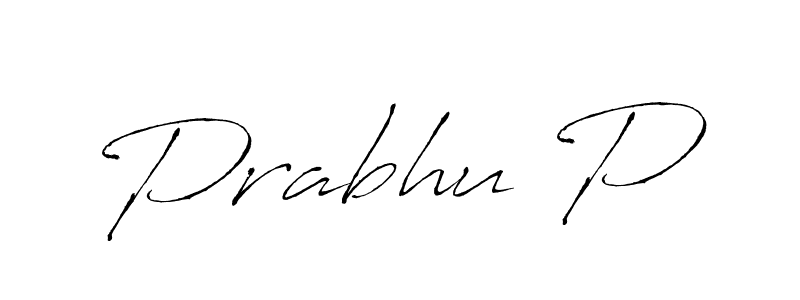 Use a signature maker to create a handwritten signature online. With this signature software, you can design (Antro_Vectra) your own signature for name Prabhu P. Prabhu P signature style 6 images and pictures png