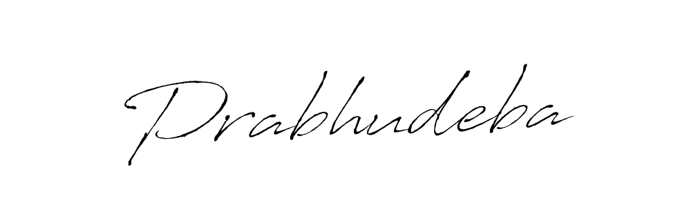 Use a signature maker to create a handwritten signature online. With this signature software, you can design (Antro_Vectra) your own signature for name Prabhudeba. Prabhudeba signature style 6 images and pictures png