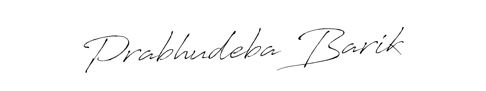 Antro_Vectra is a professional signature style that is perfect for those who want to add a touch of class to their signature. It is also a great choice for those who want to make their signature more unique. Get Prabhudeba Barik name to fancy signature for free. Prabhudeba Barik signature style 6 images and pictures png