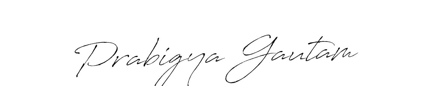 Create a beautiful signature design for name Prabigya Gautam. With this signature (Antro_Vectra) fonts, you can make a handwritten signature for free. Prabigya Gautam signature style 6 images and pictures png