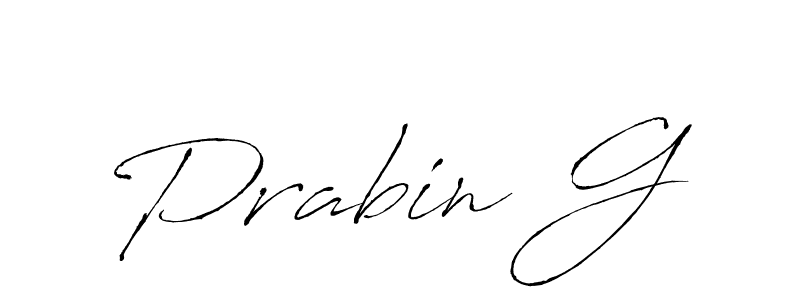 Also we have Prabin G name is the best signature style. Create professional handwritten signature collection using Antro_Vectra autograph style. Prabin G signature style 6 images and pictures png