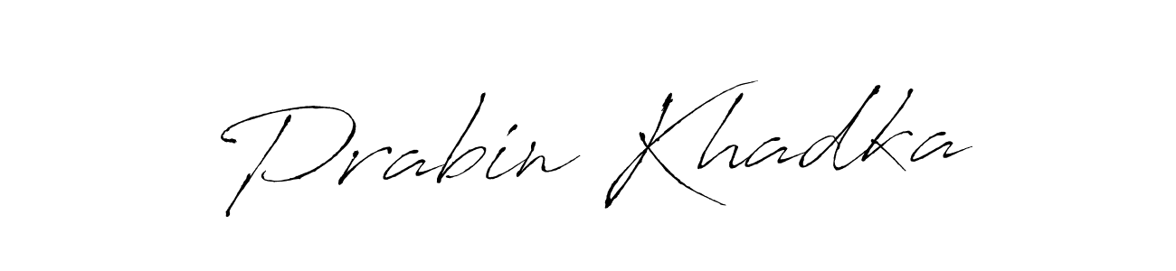 Prabin Khadka stylish signature style. Best Handwritten Sign (Antro_Vectra) for my name. Handwritten Signature Collection Ideas for my name Prabin Khadka. Prabin Khadka signature style 6 images and pictures png