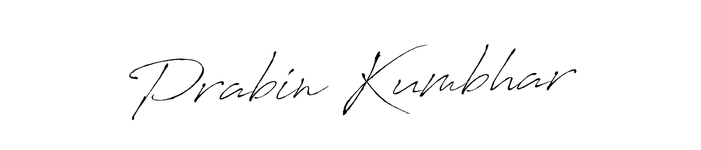 Prabin Kumbhar stylish signature style. Best Handwritten Sign (Antro_Vectra) for my name. Handwritten Signature Collection Ideas for my name Prabin Kumbhar. Prabin Kumbhar signature style 6 images and pictures png