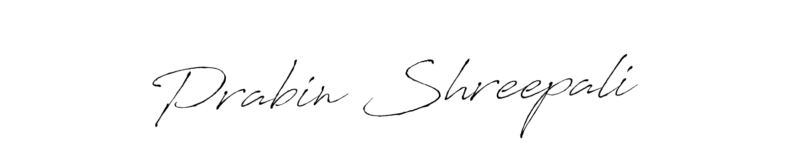 The best way (Antro_Vectra) to make a short signature is to pick only two or three words in your name. The name Prabin Shreepali include a total of six letters. For converting this name. Prabin Shreepali signature style 6 images and pictures png