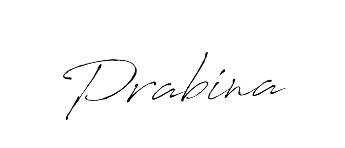 Use a signature maker to create a handwritten signature online. With this signature software, you can design (Antro_Vectra) your own signature for name Prabina. Prabina signature style 6 images and pictures png