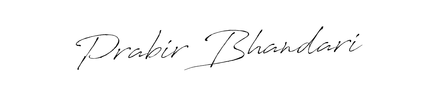 How to make Prabir Bhandari name signature. Use Antro_Vectra style for creating short signs online. This is the latest handwritten sign. Prabir Bhandari signature style 6 images and pictures png