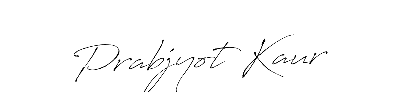 Create a beautiful signature design for name Prabjyot Kaur. With this signature (Antro_Vectra) fonts, you can make a handwritten signature for free. Prabjyot Kaur signature style 6 images and pictures png