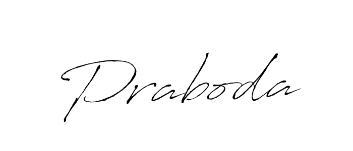 Use a signature maker to create a handwritten signature online. With this signature software, you can design (Antro_Vectra) your own signature for name Praboda. Praboda signature style 6 images and pictures png