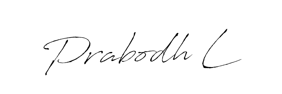 Design your own signature with our free online signature maker. With this signature software, you can create a handwritten (Antro_Vectra) signature for name Prabodh L. Prabodh L signature style 6 images and pictures png