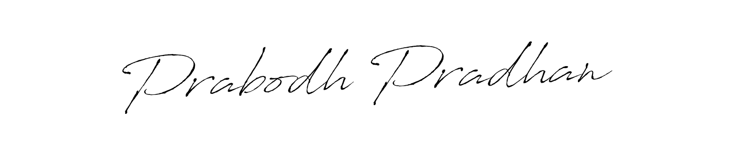 Create a beautiful signature design for name Prabodh Pradhan. With this signature (Antro_Vectra) fonts, you can make a handwritten signature for free. Prabodh Pradhan signature style 6 images and pictures png