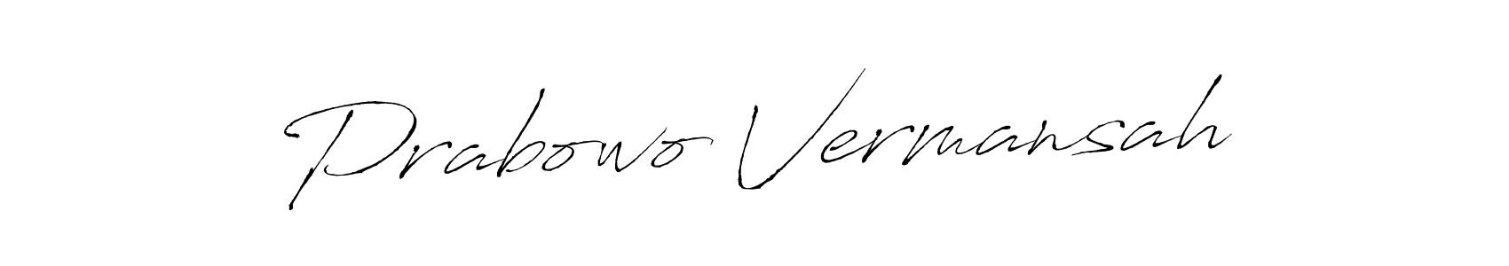 Design your own signature with our free online signature maker. With this signature software, you can create a handwritten (Antro_Vectra) signature for name Prabowo Vermansah. Prabowo Vermansah signature style 6 images and pictures png