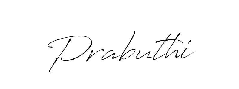 Make a beautiful signature design for name Prabuthi. With this signature (Antro_Vectra) style, you can create a handwritten signature for free. Prabuthi signature style 6 images and pictures png