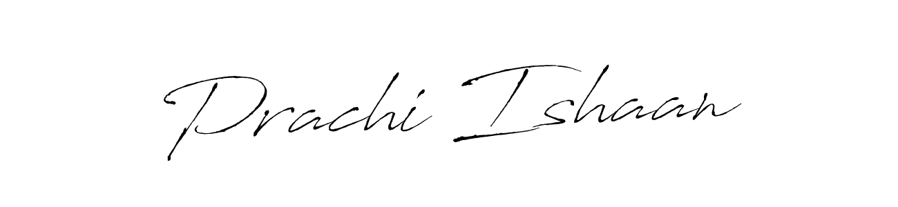 How to make Prachi Ishaan name signature. Use Antro_Vectra style for creating short signs online. This is the latest handwritten sign. Prachi Ishaan signature style 6 images and pictures png