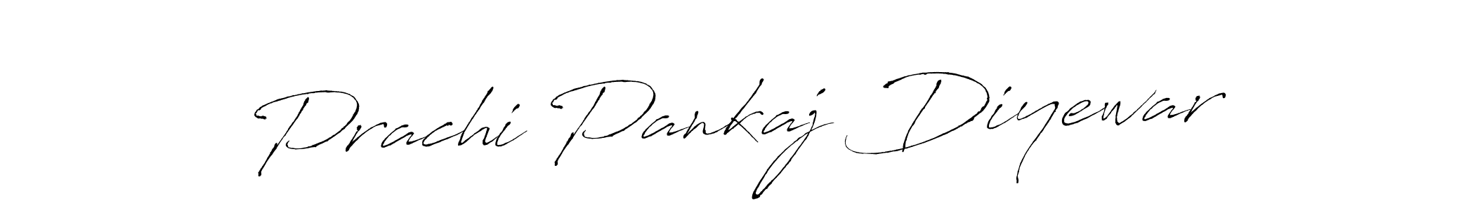 How to make Prachi Pankaj Diyewar name signature. Use Antro_Vectra style for creating short signs online. This is the latest handwritten sign. Prachi Pankaj Diyewar signature style 6 images and pictures png