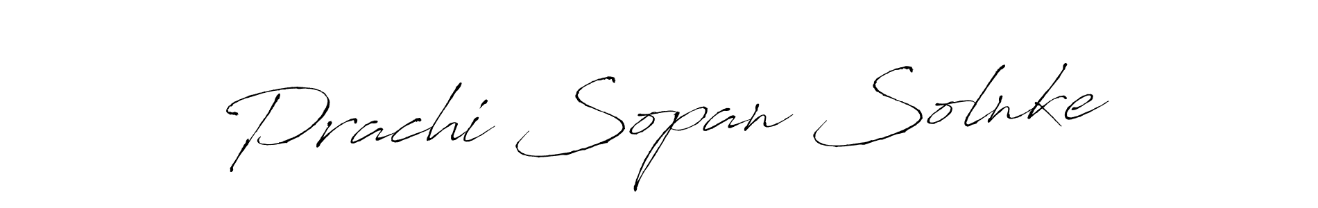 Create a beautiful signature design for name Prachi Sopan Solnke. With this signature (Antro_Vectra) fonts, you can make a handwritten signature for free. Prachi Sopan Solnke signature style 6 images and pictures png