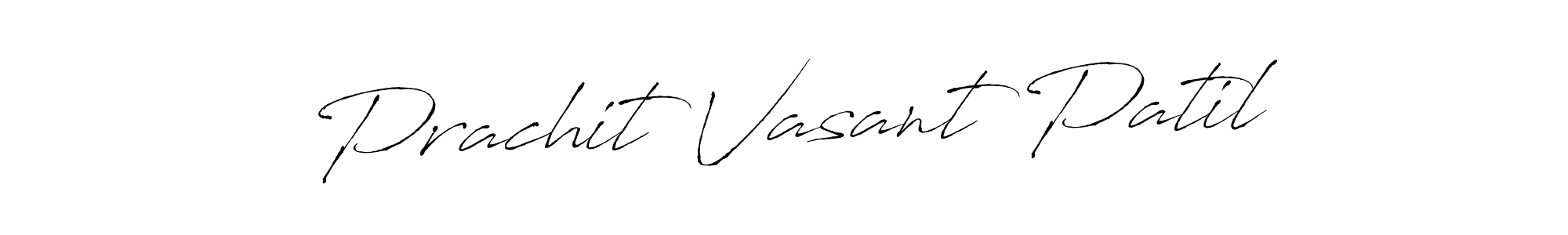 How to make Prachit Vasant Patil name signature. Use Antro_Vectra style for creating short signs online. This is the latest handwritten sign. Prachit Vasant Patil signature style 6 images and pictures png