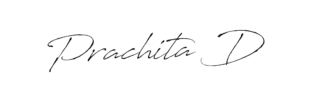 How to make Prachita D name signature. Use Antro_Vectra style for creating short signs online. This is the latest handwritten sign. Prachita D signature style 6 images and pictures png