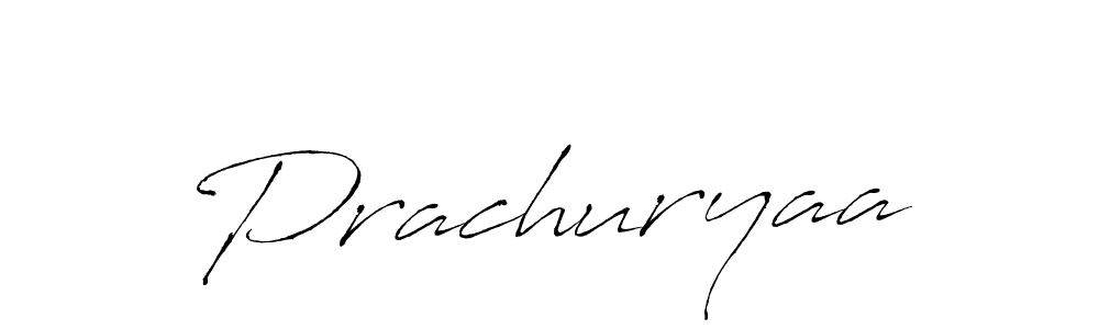 Make a beautiful signature design for name Prachuryaa. With this signature (Antro_Vectra) style, you can create a handwritten signature for free. Prachuryaa signature style 6 images and pictures png