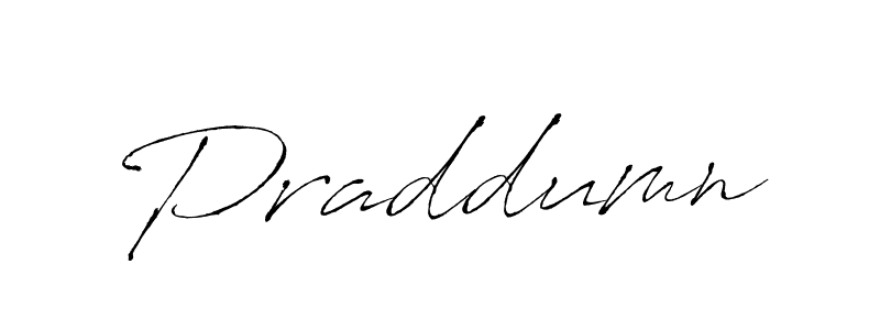 Use a signature maker to create a handwritten signature online. With this signature software, you can design (Antro_Vectra) your own signature for name Praddumn. Praddumn signature style 6 images and pictures png