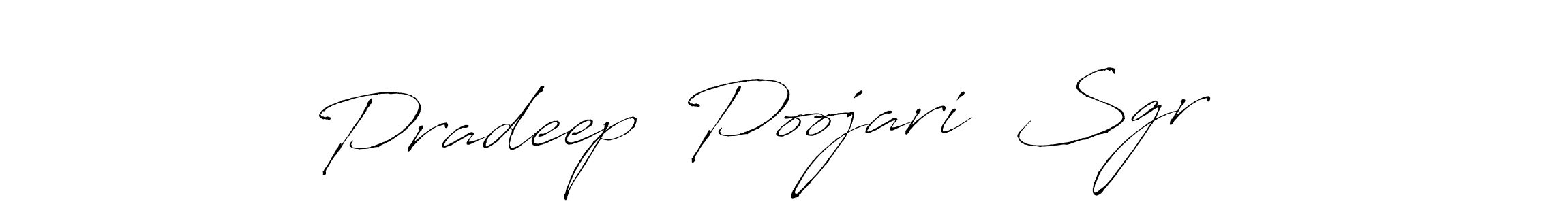 Also we have Pradeep  Poojari  Sgr   name is the best signature style. Create professional handwritten signature collection using Antro_Vectra autograph style. Pradeep  Poojari  Sgr   signature style 6 images and pictures png