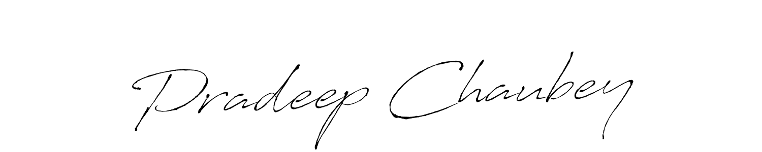 Pradeep Chaubey stylish signature style. Best Handwritten Sign (Antro_Vectra) for my name. Handwritten Signature Collection Ideas for my name Pradeep Chaubey. Pradeep Chaubey signature style 6 images and pictures png