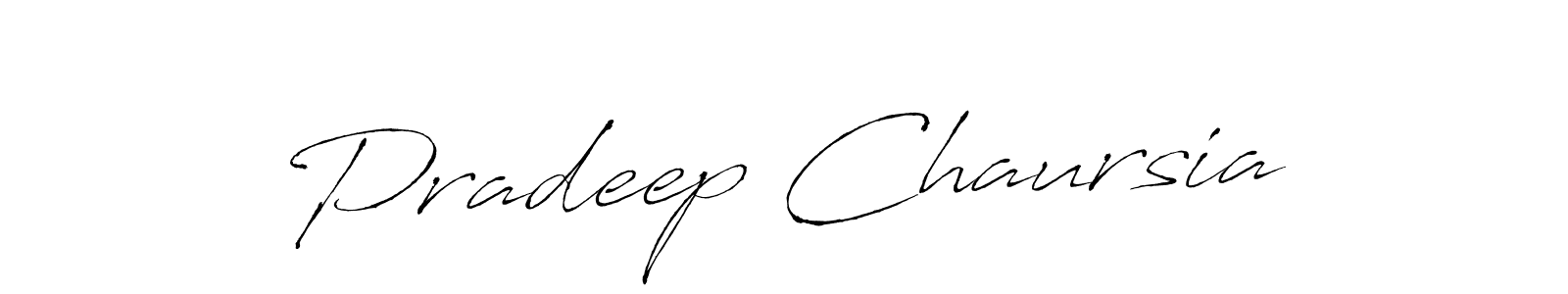 Make a beautiful signature design for name Pradeep Chaursia. With this signature (Antro_Vectra) style, you can create a handwritten signature for free. Pradeep Chaursia signature style 6 images and pictures png