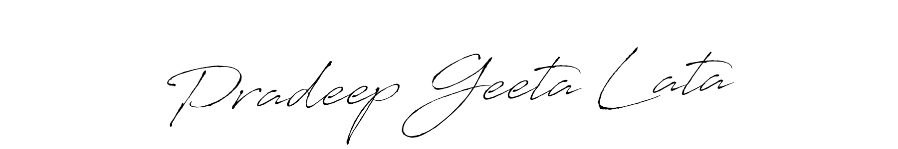 Create a beautiful signature design for name Pradeep Geeta Lata. With this signature (Antro_Vectra) fonts, you can make a handwritten signature for free. Pradeep Geeta Lata signature style 6 images and pictures png