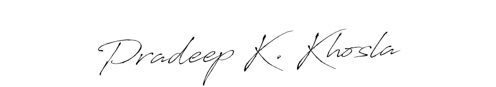 Pradeep K. Khosla stylish signature style. Best Handwritten Sign (Antro_Vectra) for my name. Handwritten Signature Collection Ideas for my name Pradeep K. Khosla. Pradeep K. Khosla signature style 6 images and pictures png