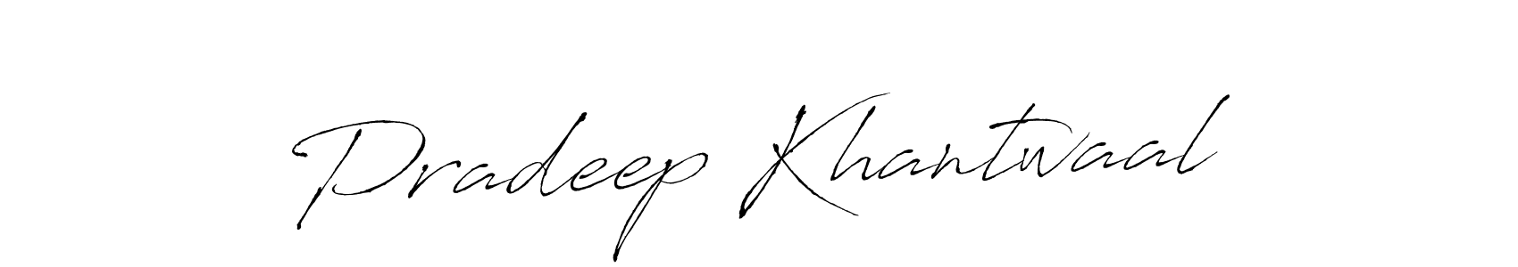 Design your own signature with our free online signature maker. With this signature software, you can create a handwritten (Antro_Vectra) signature for name Pradeep Khantwaal. Pradeep Khantwaal signature style 6 images and pictures png