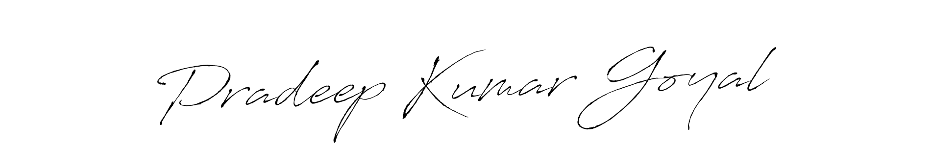 Make a beautiful signature design for name Pradeep Kumar Goyal. With this signature (Antro_Vectra) style, you can create a handwritten signature for free. Pradeep Kumar Goyal signature style 6 images and pictures png