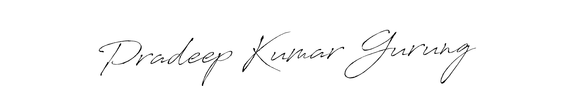 Create a beautiful signature design for name Pradeep Kumar Gurung. With this signature (Antro_Vectra) fonts, you can make a handwritten signature for free. Pradeep Kumar Gurung signature style 6 images and pictures png