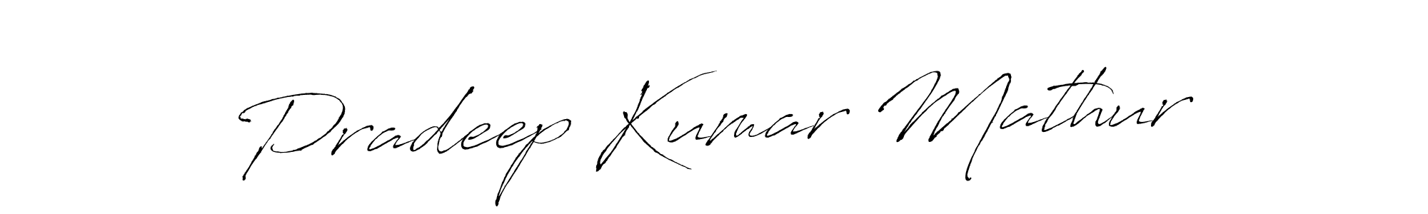 Pradeep Kumar Mathur stylish signature style. Best Handwritten Sign (Antro_Vectra) for my name. Handwritten Signature Collection Ideas for my name Pradeep Kumar Mathur. Pradeep Kumar Mathur signature style 6 images and pictures png