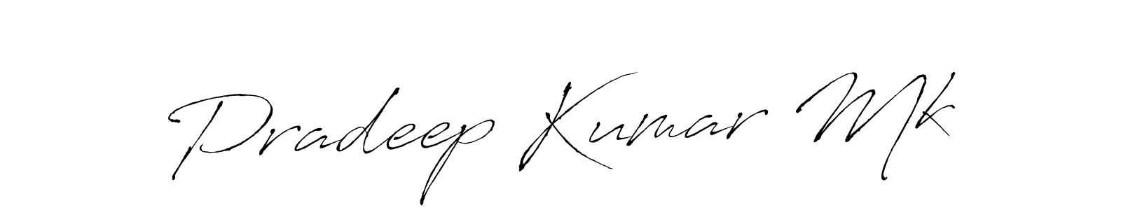 Design your own signature with our free online signature maker. With this signature software, you can create a handwritten (Antro_Vectra) signature for name Pradeep Kumar Mk. Pradeep Kumar Mk signature style 6 images and pictures png