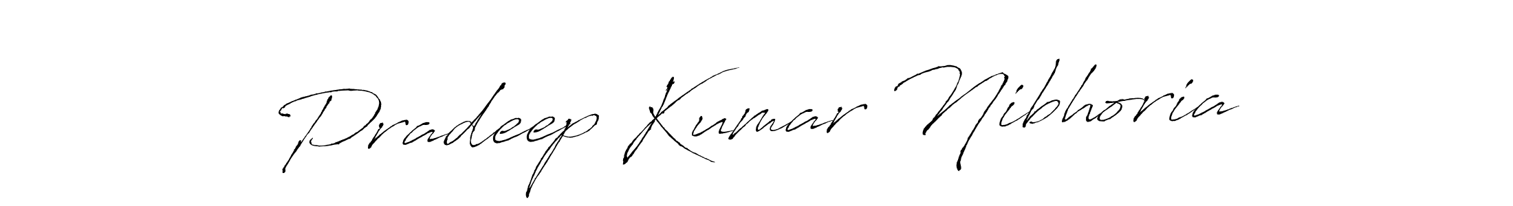 Design your own signature with our free online signature maker. With this signature software, you can create a handwritten (Antro_Vectra) signature for name Pradeep Kumar Nibhoria. Pradeep Kumar Nibhoria signature style 6 images and pictures png