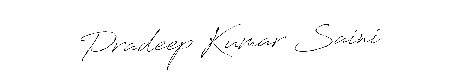 Pradeep Kumar Saini stylish signature style. Best Handwritten Sign (Antro_Vectra) for my name. Handwritten Signature Collection Ideas for my name Pradeep Kumar Saini. Pradeep Kumar Saini signature style 6 images and pictures png