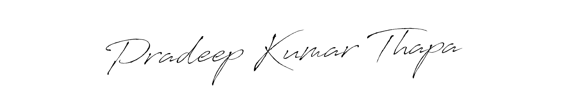 Create a beautiful signature design for name Pradeep Kumar Thapa. With this signature (Antro_Vectra) fonts, you can make a handwritten signature for free. Pradeep Kumar Thapa signature style 6 images and pictures png