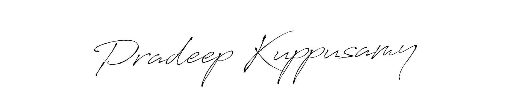 Antro_Vectra is a professional signature style that is perfect for those who want to add a touch of class to their signature. It is also a great choice for those who want to make their signature more unique. Get Pradeep Kuppusamy name to fancy signature for free. Pradeep Kuppusamy signature style 6 images and pictures png
